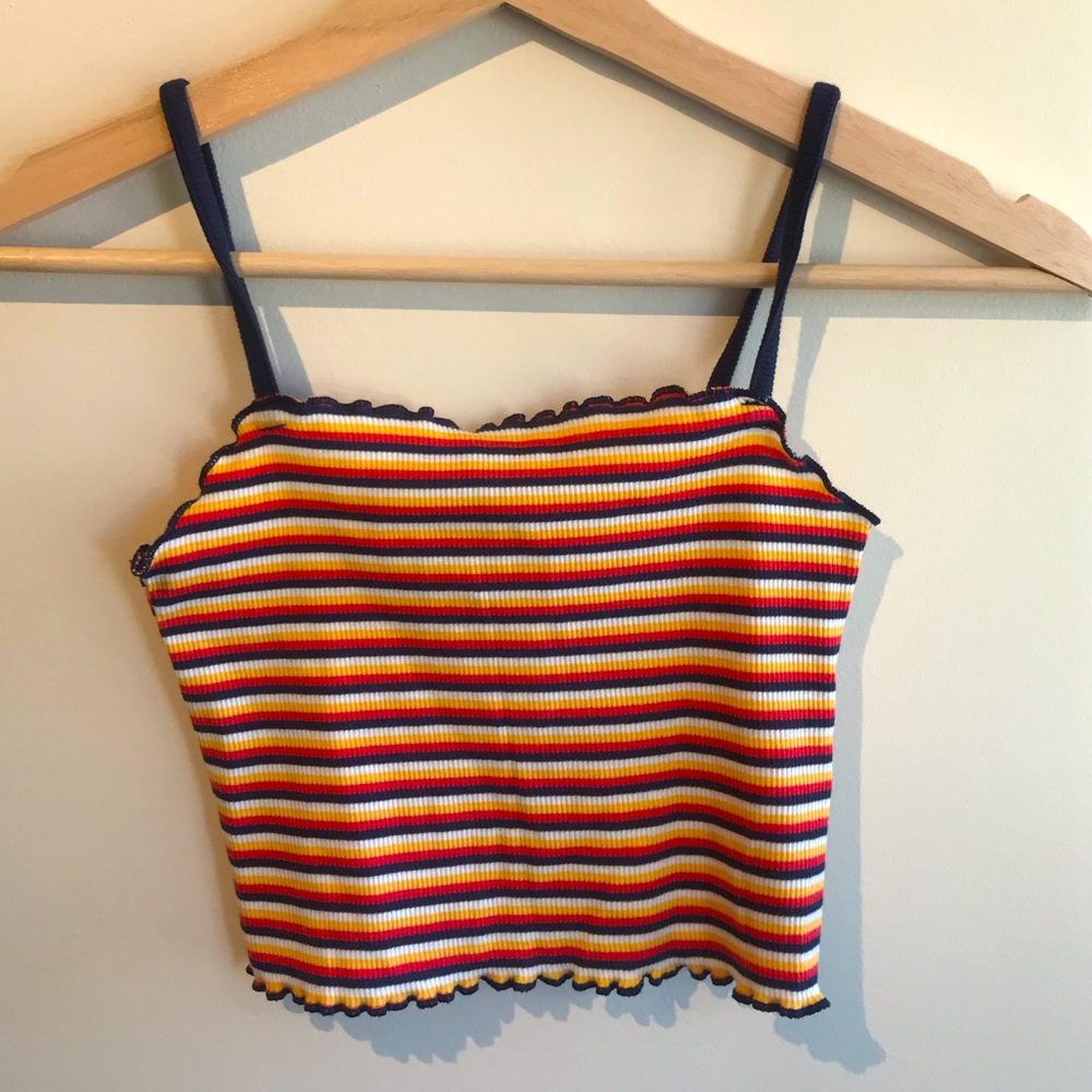 Stripped S topshop crop top